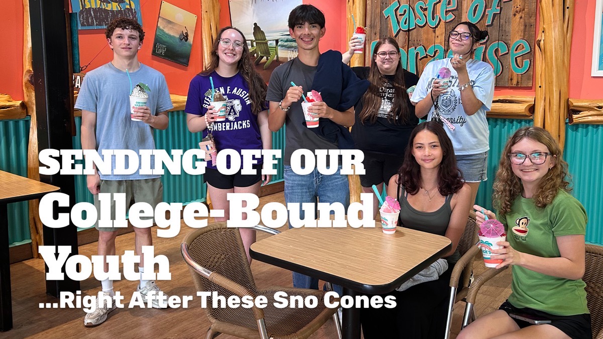 Sno-balls with the college-bound youth group